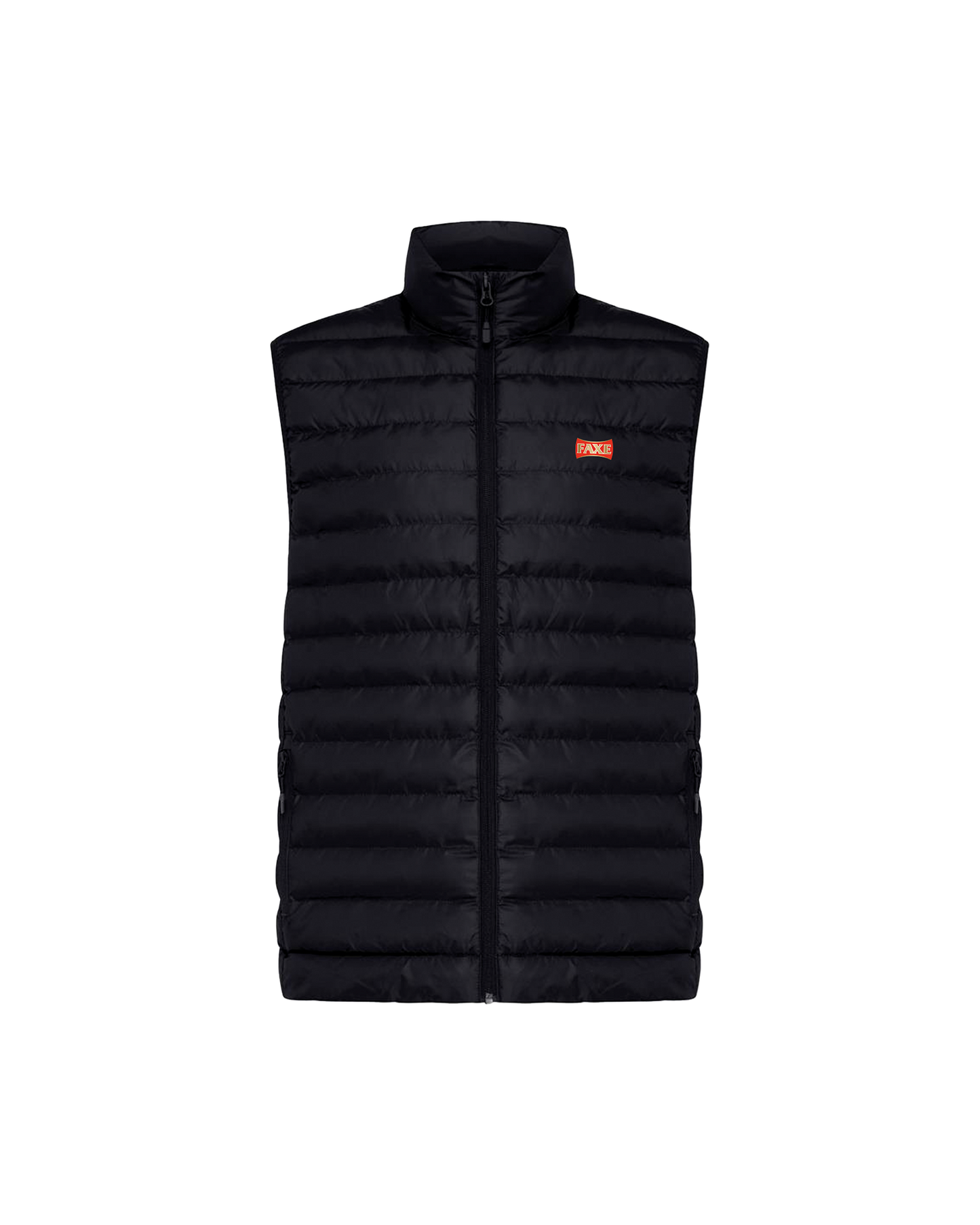 Black bodywarmer vest for FAXE Beer in black with logo on chest