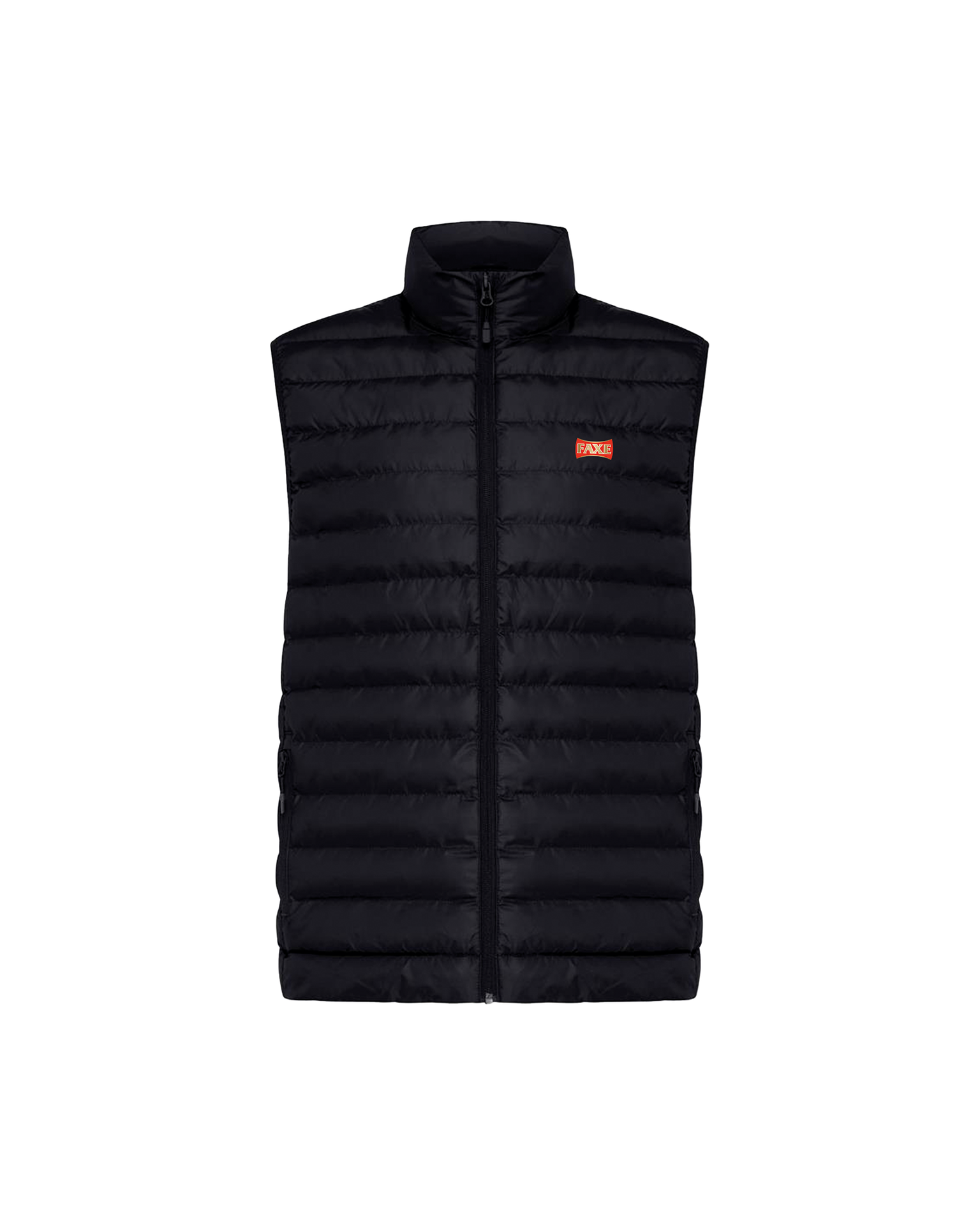 Black bodywarmer vest for FAXE Beer in black with logo on chest