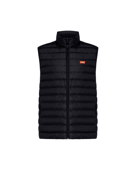 Black bodywarmer vest for FAXE Beer in black with logo on chest