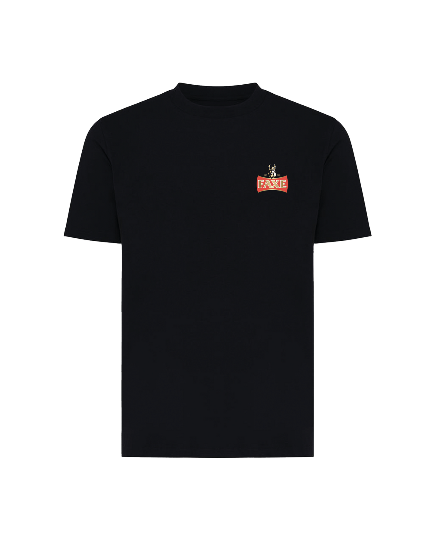 FAXE Beer T-shirt in black color in lightweight cotton with logo on chest