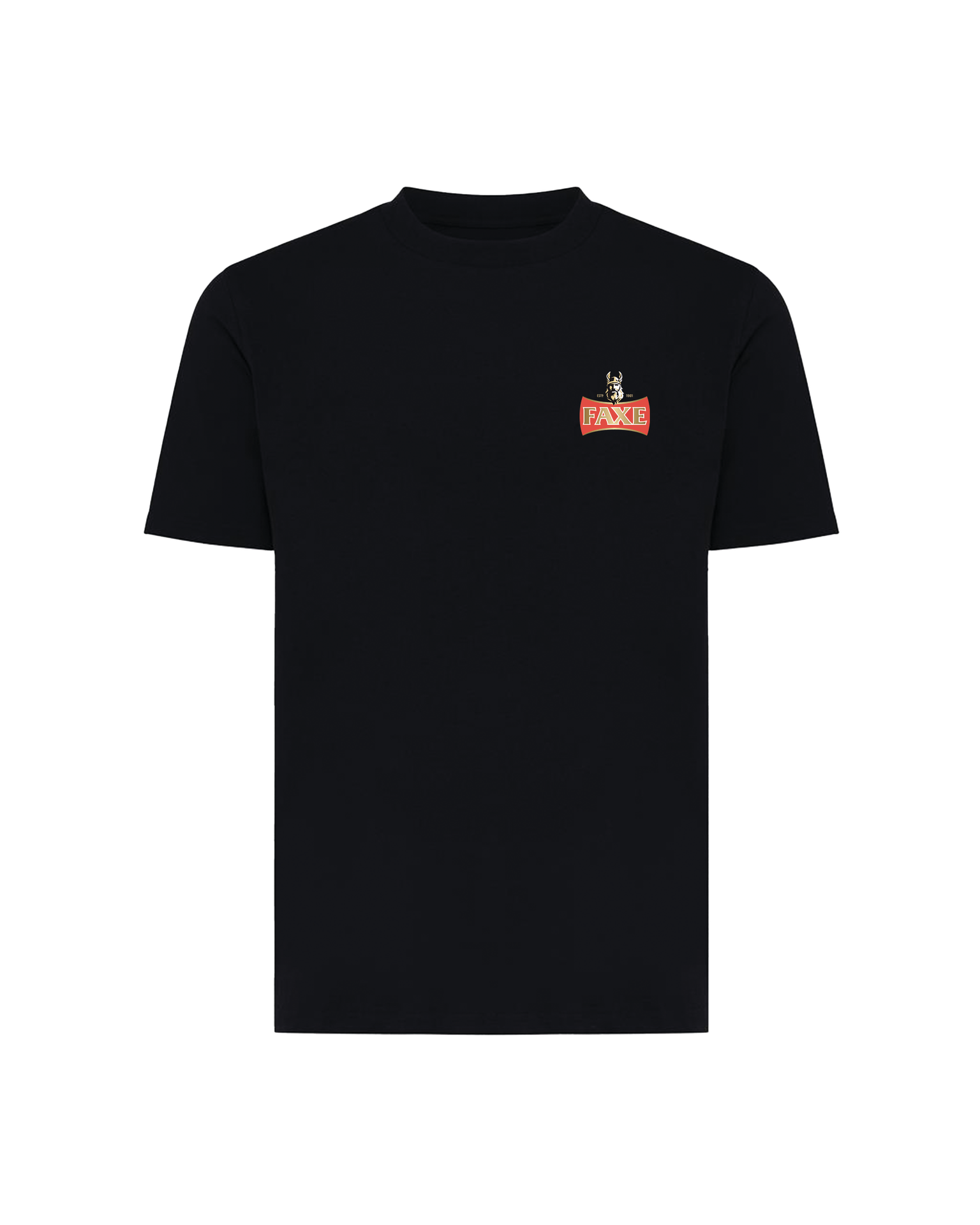 FAXE Beer T-shirt in black color in lightweight cotton with logo on chest