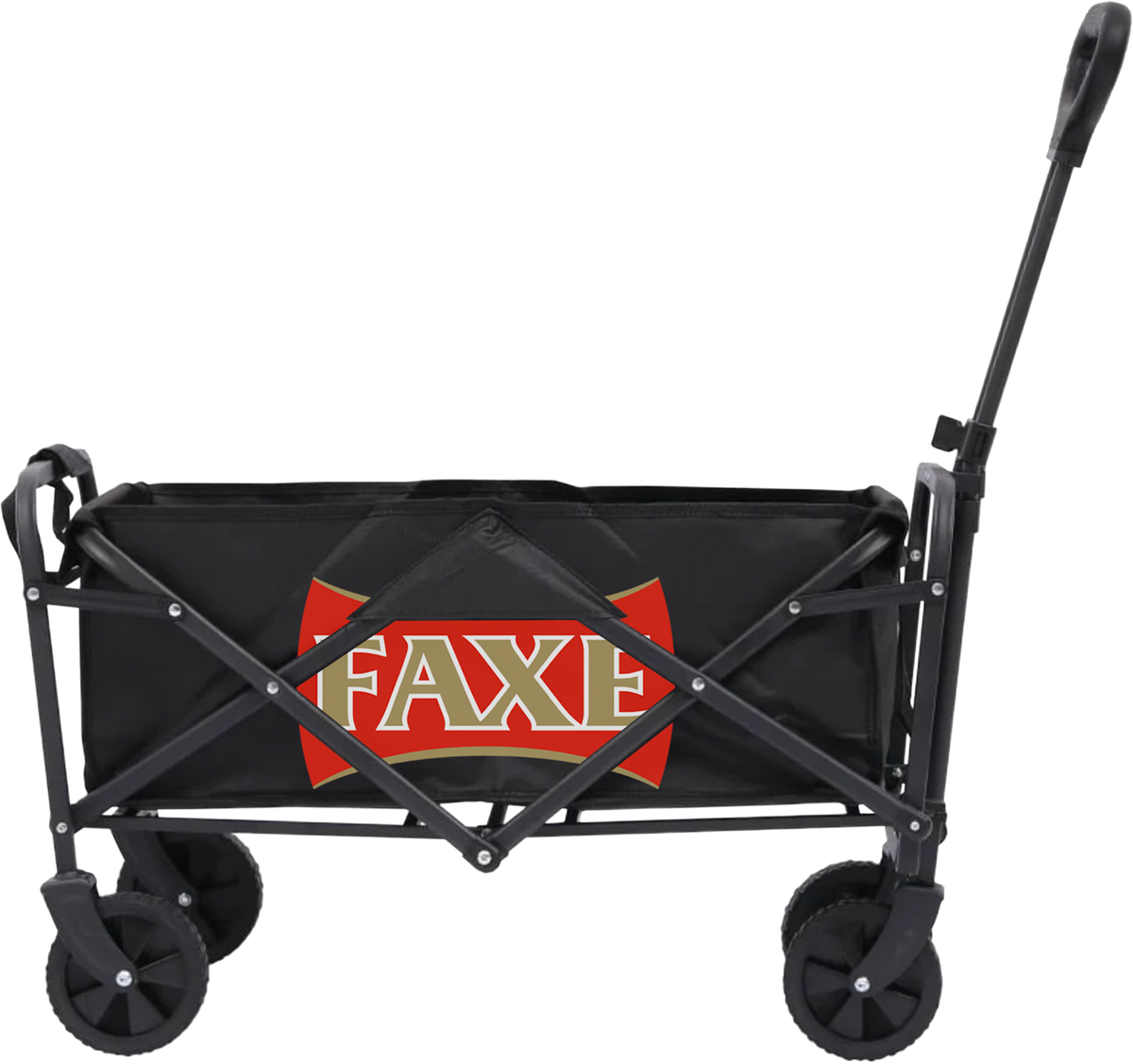 FAXE Beer festival wagon in black viewed from the side