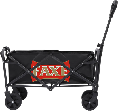 FAXE Beer festival wagon in black viewed from the side